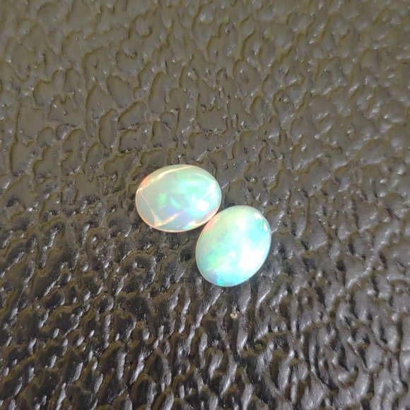 Natural Crystal Opal Cabochon Pair 2 Piece Lot #101 - Picture 8 of 8